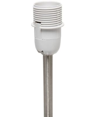 10.5" Metal Iconic Duo Mini Sand Nickel Table Lamp Set