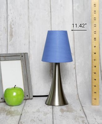 11.42" Metal Chic and Contemporary Duo Mini Touch Table Lamp Set