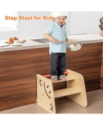 Wooden Climbing Toy Triangle Climber Set with Seesaw-Multicolor