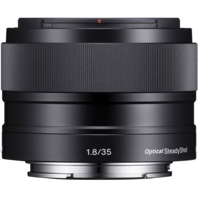 E 35mm f/1.8 OSS Lens for Sony E, Bundle with 49mm Filter Kit, Lens Case, Lens Wrap, Lens Cleaner, Cleaning Kit, Lens Cap Tether