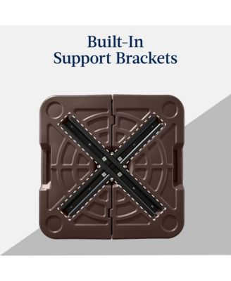 330lb Capacity Fillable Heavy-Duty Outdoor Cantilever Umbrella Base w/ Easy-Fill Spouts