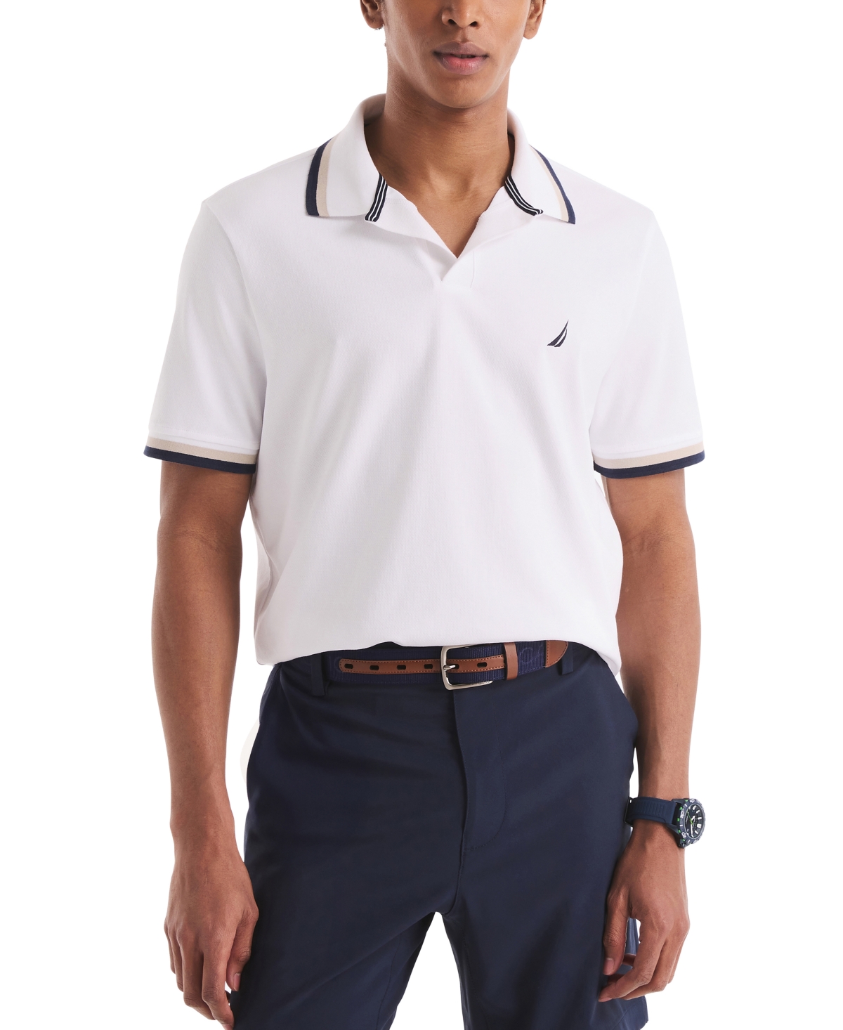 Nautica Men's Classic-fit Johnny Collar Polo Shirt