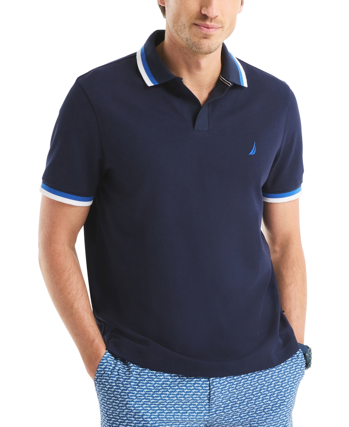 Nautica Men's Classic-fit Johnny Collar Polo Shirt