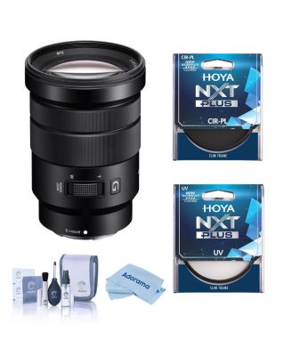 E PZ 18-105mm f/4.0 G OSS Lens for Sony E, Bundle with Hoya NXT Plus 72mm UV+CPL Filter, Cleaning Kit, Cleaning Cloth