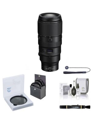 NIKKOR Z 100-400mm f/4.5-5.6 VR S Lens, Bundle with ProOptic 77mm Filter Kit, Lens Cleaner, Cleaning Kit, Universal Lens Cap Tether