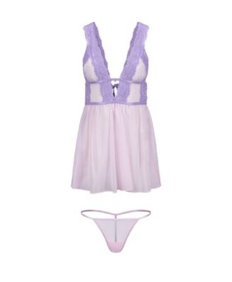 Women's Adalee Babydoll & G-String Set Lingerie