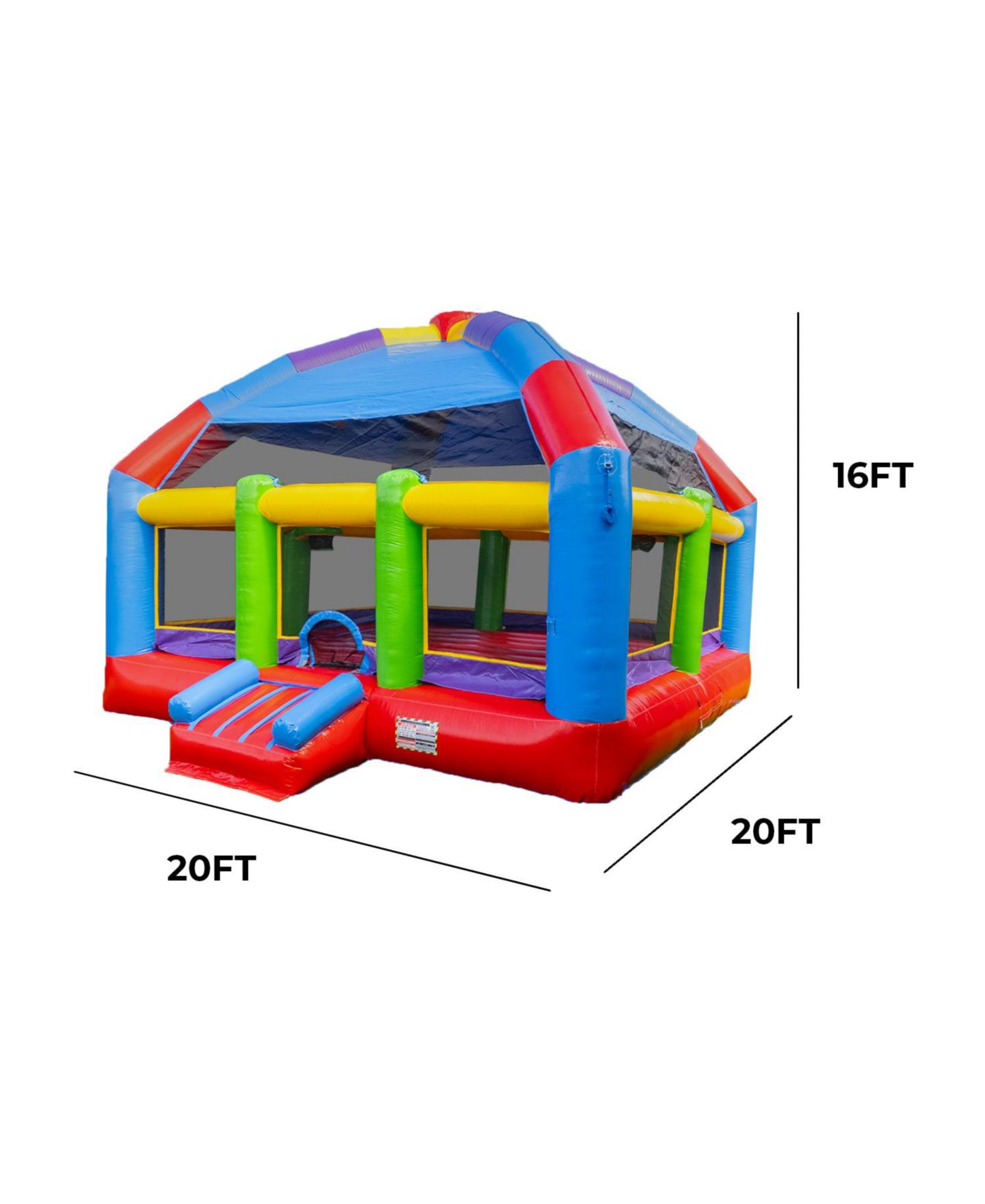Детские игрушки Xjump Grand Party Dome 20' x 20' Commercial Grade Bounce House, Moonwalk Bouncer Jumper for Kids and Adults, Indoor Outdoor, PVC Vinyl, Birthday Party Rental, Basketball Hoop (Blower Included) — фото 5