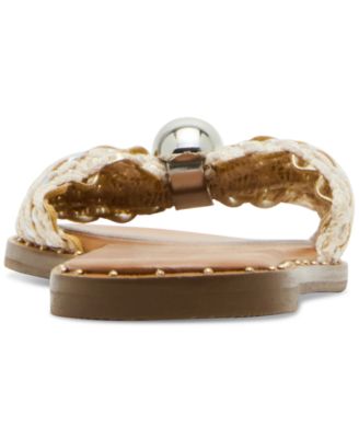 Steve Madden Women's Dipsy Knotted Embellished Slide Sandals