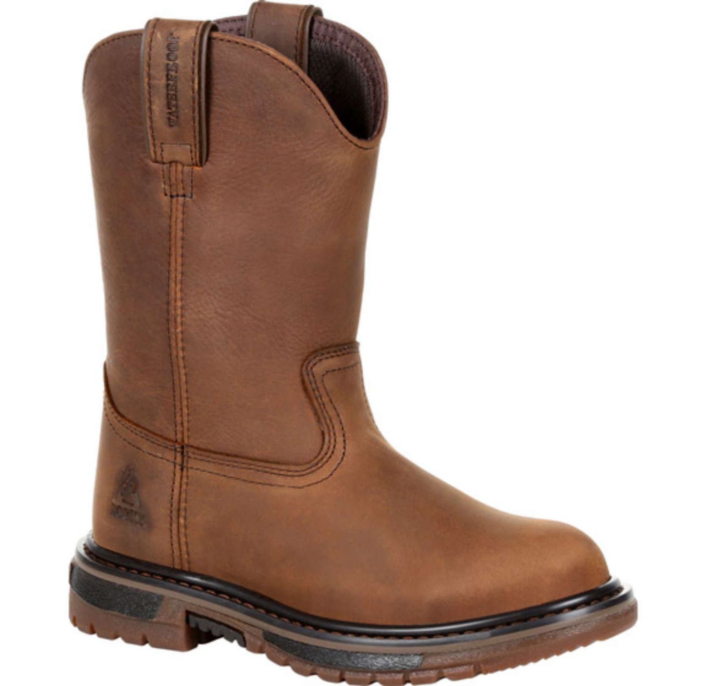 Ботинки ROCKY Original Ride FLX Waterproof Western Boot для мальчиков, цвет: Коричневый — фото 10