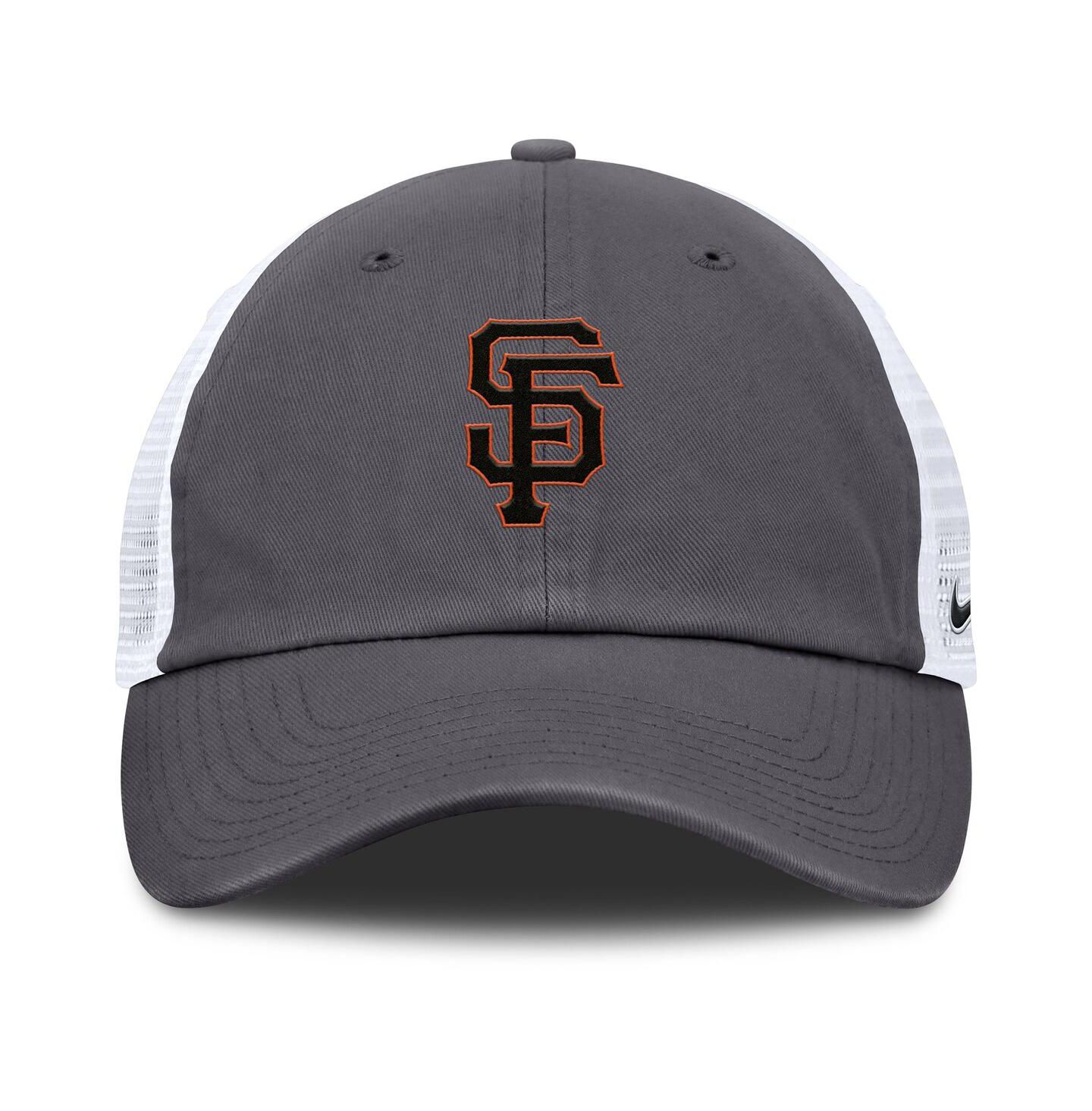 Мужская кепка Nike Gray San Francisco Giants Adjustable Trucker Hat — фото 2