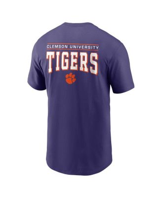 Men's Purple Clemson Tigers 2-Hit T-Shirt