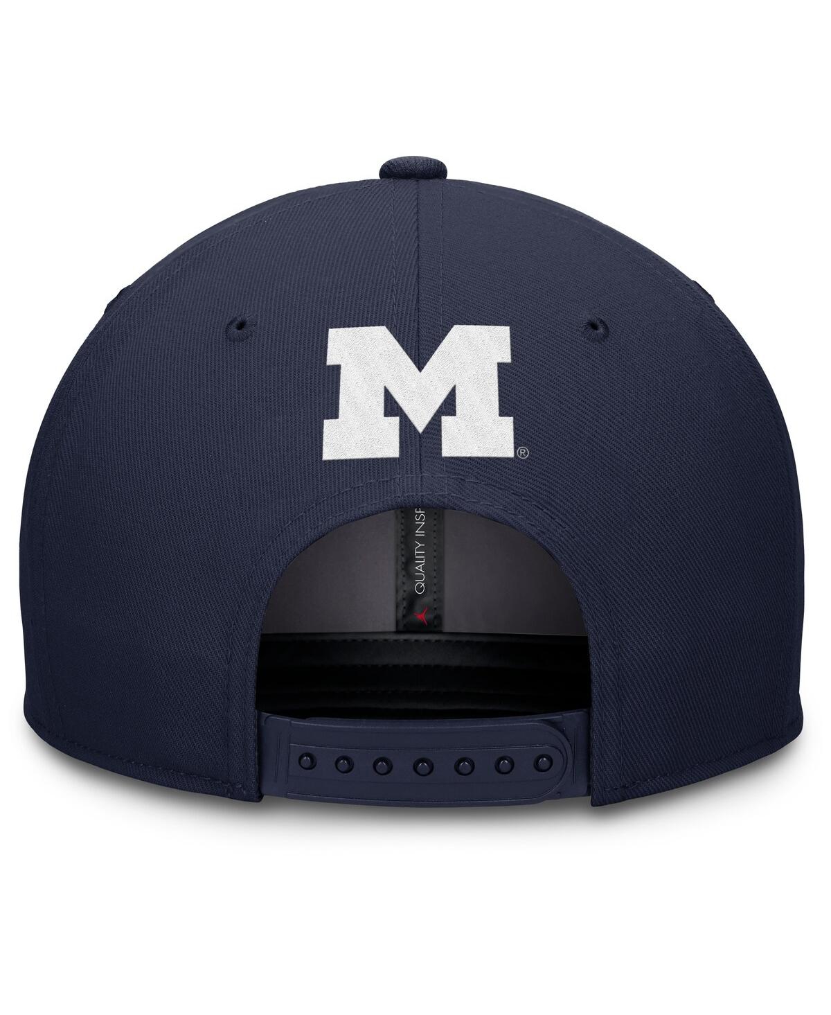 JORDAN MEN'S NAVY MICHIGAN WOLVERINES ATHLETICS PRO ADJUSTABLE HAT 