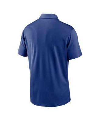 Men's White/Royal Texas Rangers Vapor Striped Performance Polo Shirt