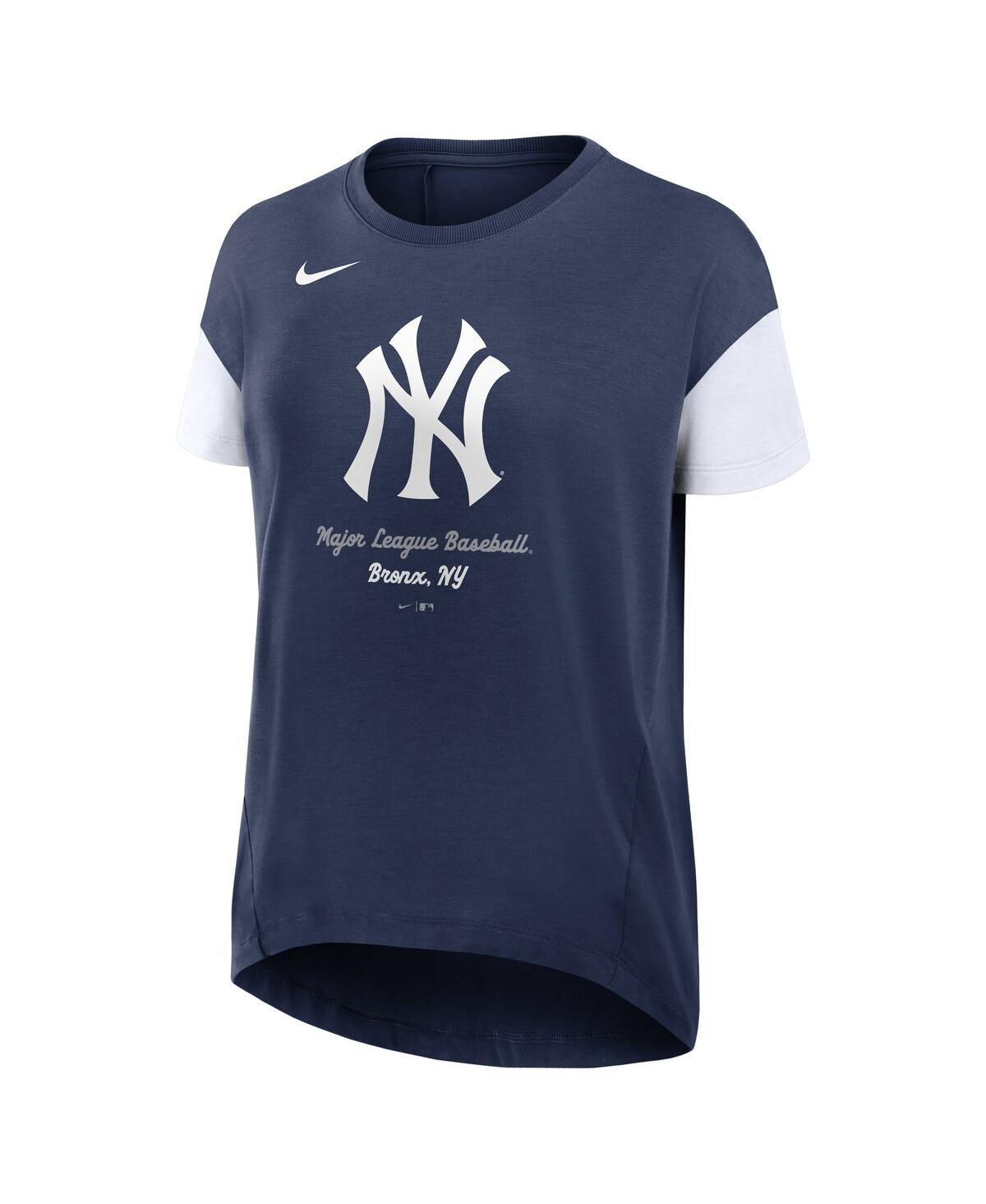 Nike Women's Navy New York Yankees Flowy Fashion T-shirt In Navy