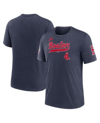 Nike - Men's Heather Navy Boston Red Sox Cooperstown Collection Eras Tri-Blend T-Shirt