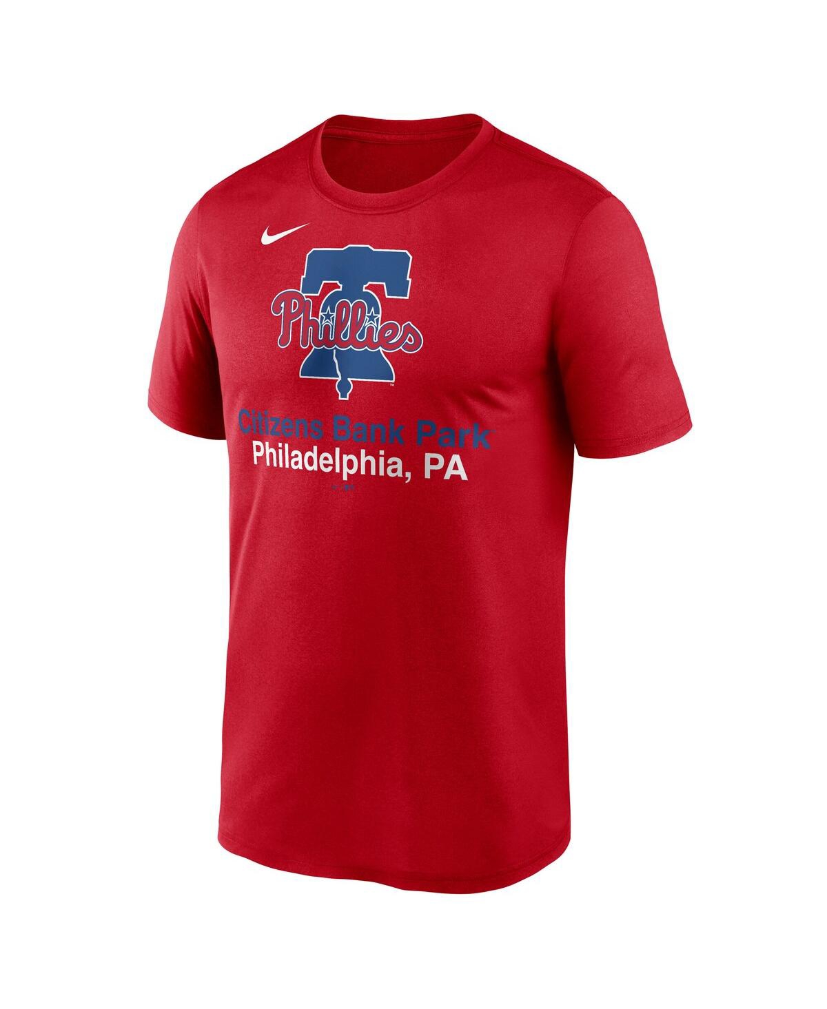 Nike Red Philadelphia Phillies Stadium Legend Performance T-shirt In Red