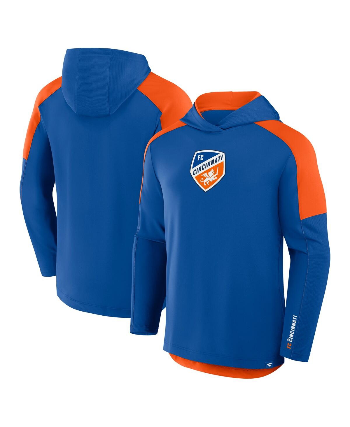 Fanatics Men's Blue Fc Cincinnati Red Card Transitional Pullover Hoodie In Blue