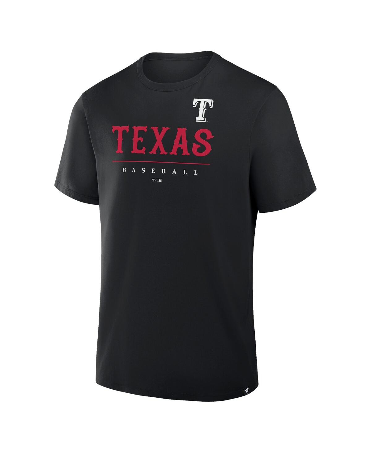 Fanatics Men's Black Texas Rangers Color Pop Legacy Clubhouse T-shirt In Black