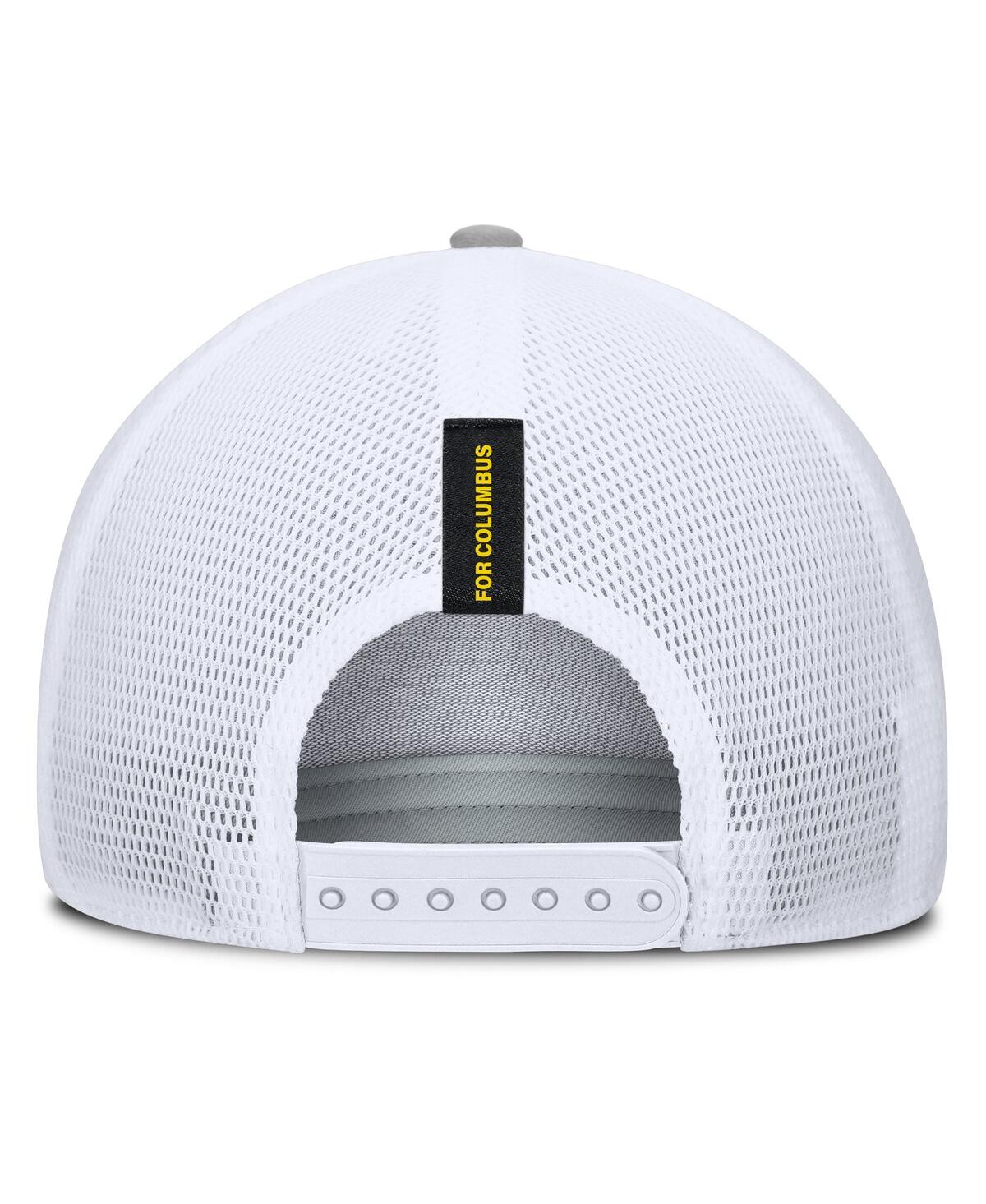 Fanatics Men's Heather Gray Columbus Crew Low Block Trucker Adjustable Hat In Heather Gray