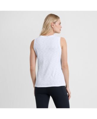 Women's White Georgia Bulldogs Activate Slub Tank Top