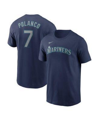 Nike - Men's Jorge Polanco Navy Seattle Mariners Fuse Name Number T-Shirt