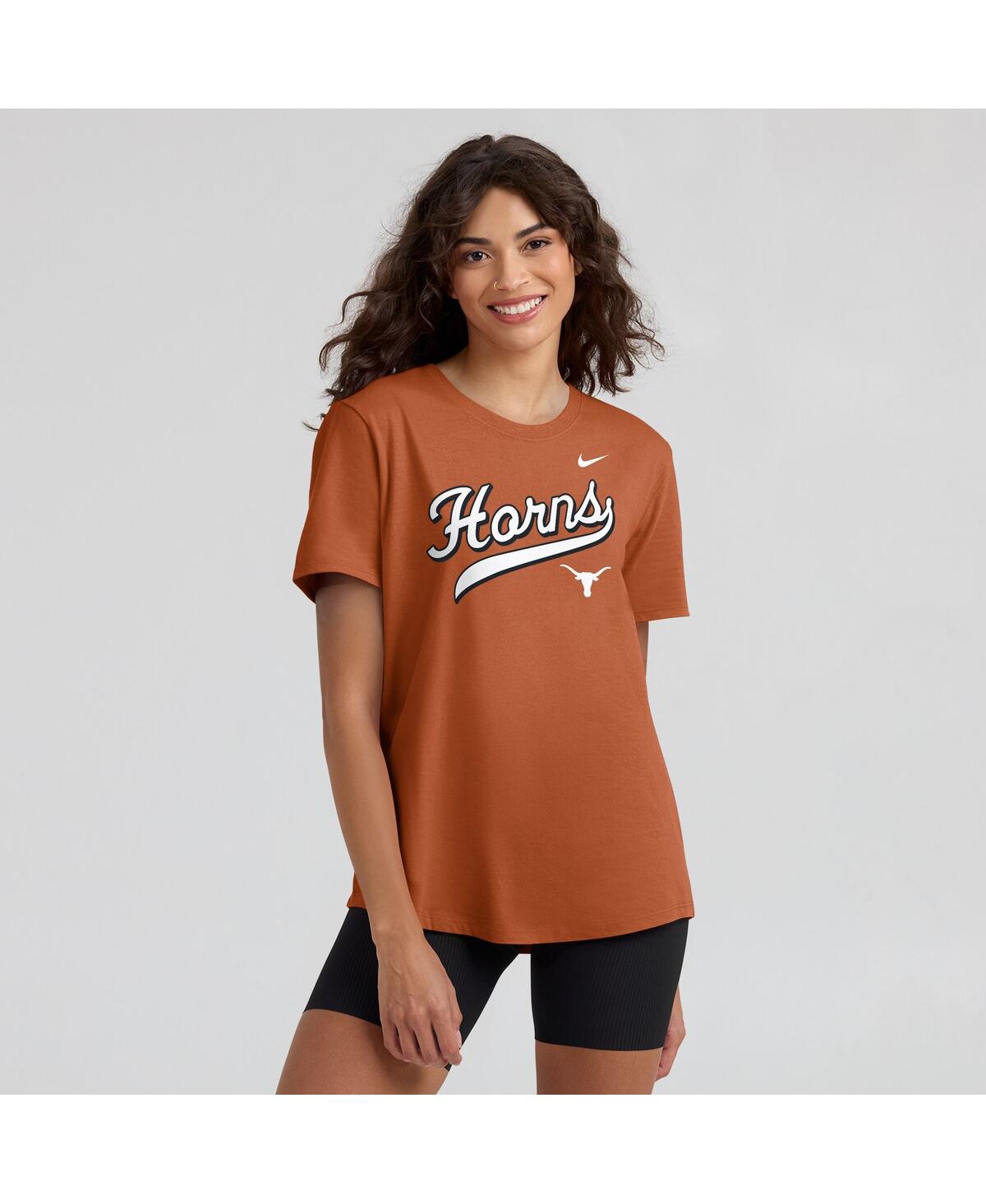 Nike Texas Orange Texas Longhorns Local Script T-shirt In Burnt Orange