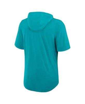 Men's Aqua Miami Dolphins Lockup Tri-Blend Hoodie T-Shirt