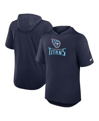 Nike - Men's Navy Tennessee Titans Lockup Tri-Blend Hoodie T-Shirt