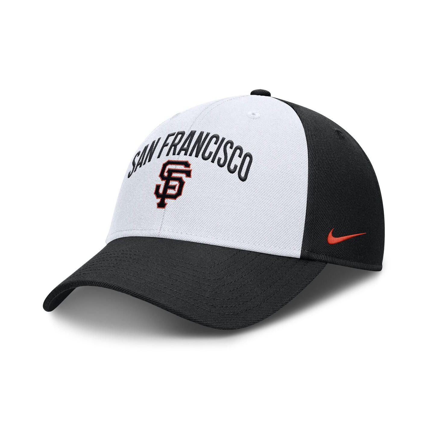 Мужская кепка Nike White/Black San Francisco Giants Club Performance Adjustable Hat — фото 1