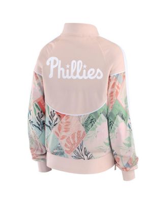 Women's&nbsp;Sand Philadelphia Phillies Raglan Full-Zip Track Jacket