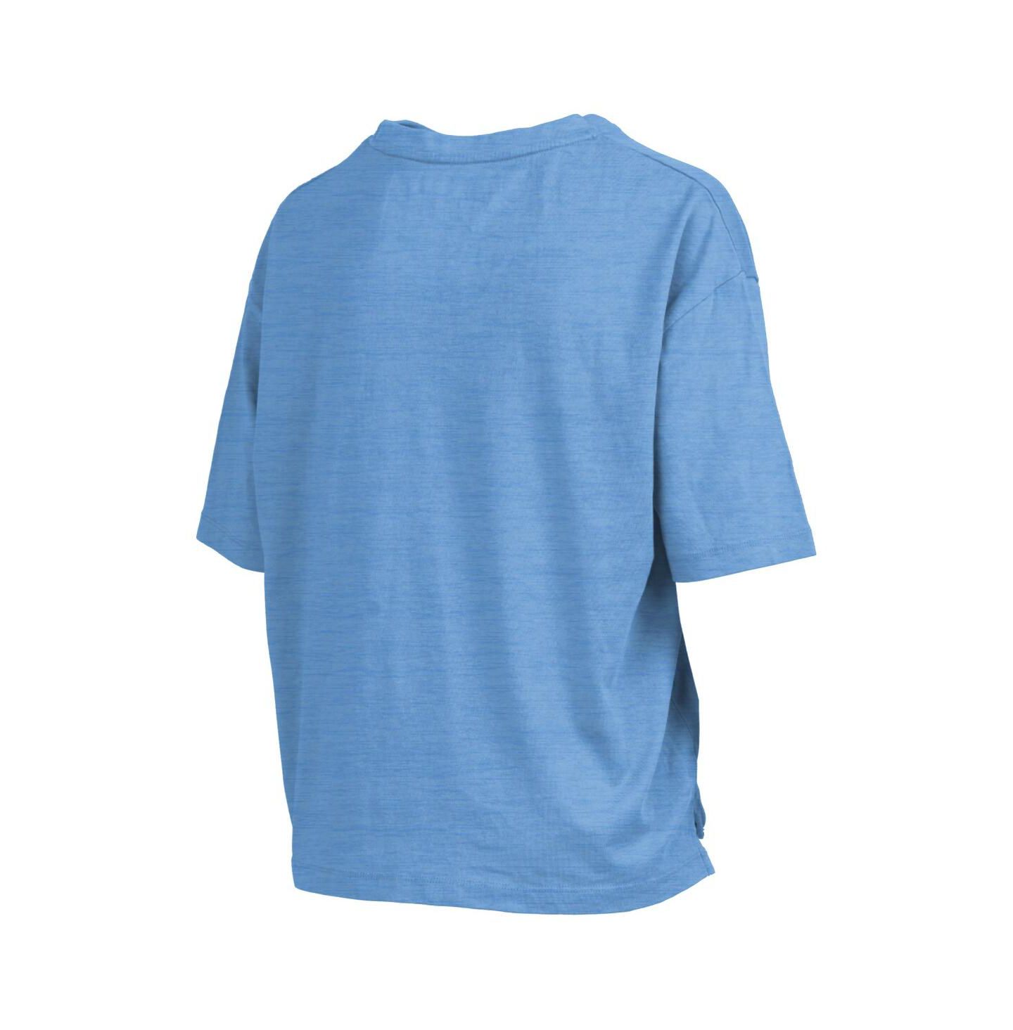 Женские футболки Pressbox Carolina Blue North Carolina Tar Heels Nelson Arch Over Logo Waist Length Oversized Slub — фото 3