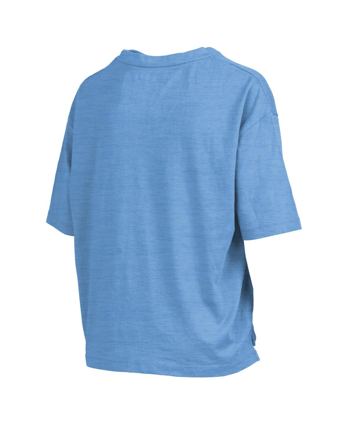 Pressbox Women's Carolina Blue North Carolina Tar Heels Nelson Arch Over Logo Waist Length Oversized Slub T-s In Light Blue