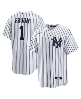 Nike - Men's&nbsp;White New York Yankees 1 Groom Home Replica Jersey