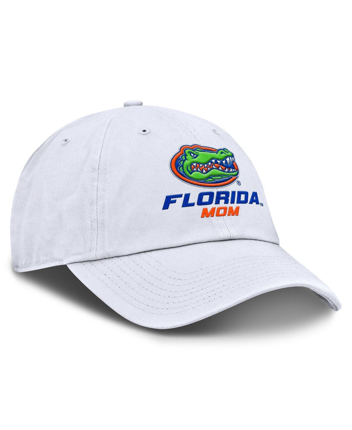Top Of The World Women's White Florida Gators Mom Logo Staple Adjustable Hat In White