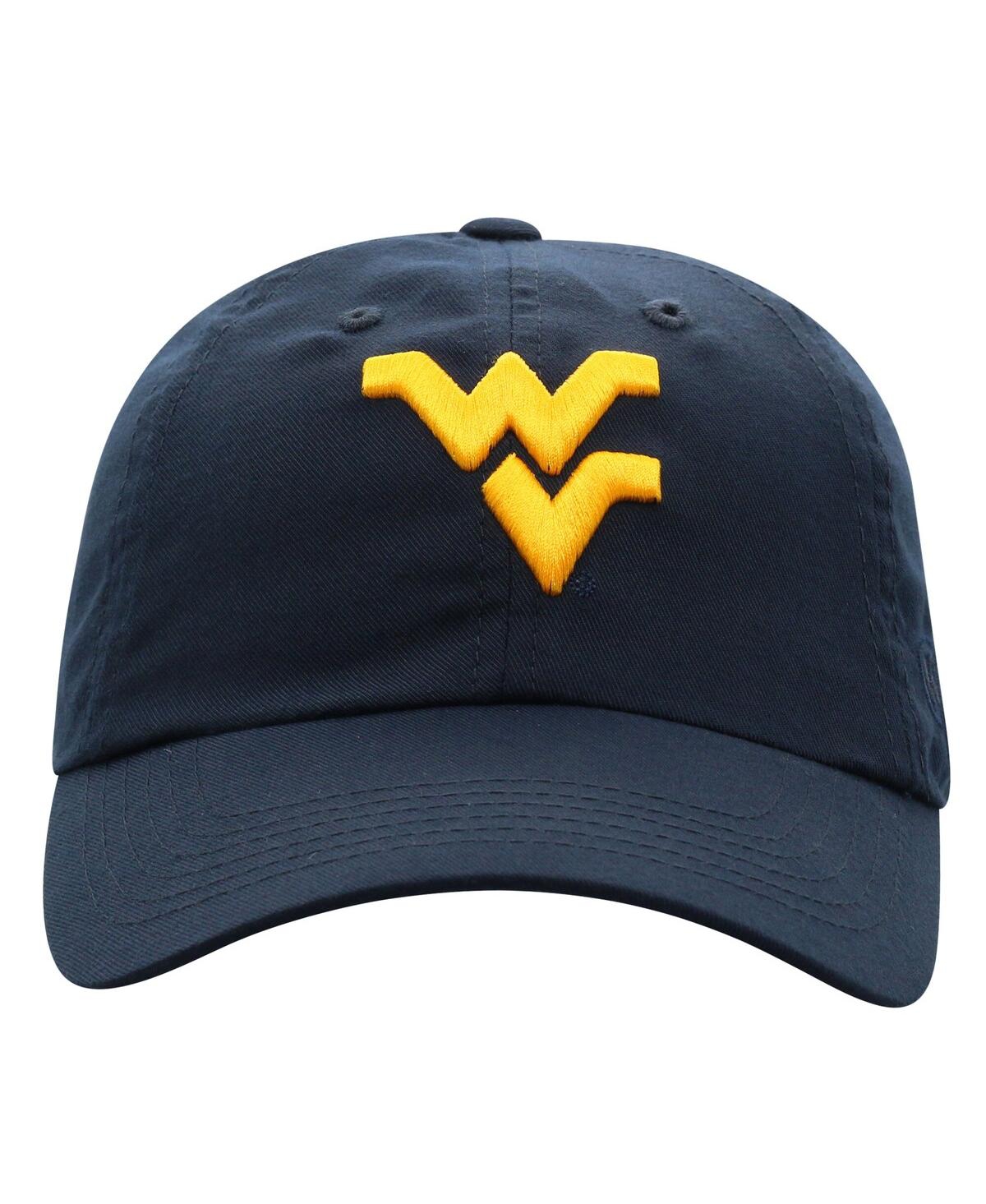 Top Of The World Men's Navy West Virginia Mountaineers Staple Adjustable Hat In Navy