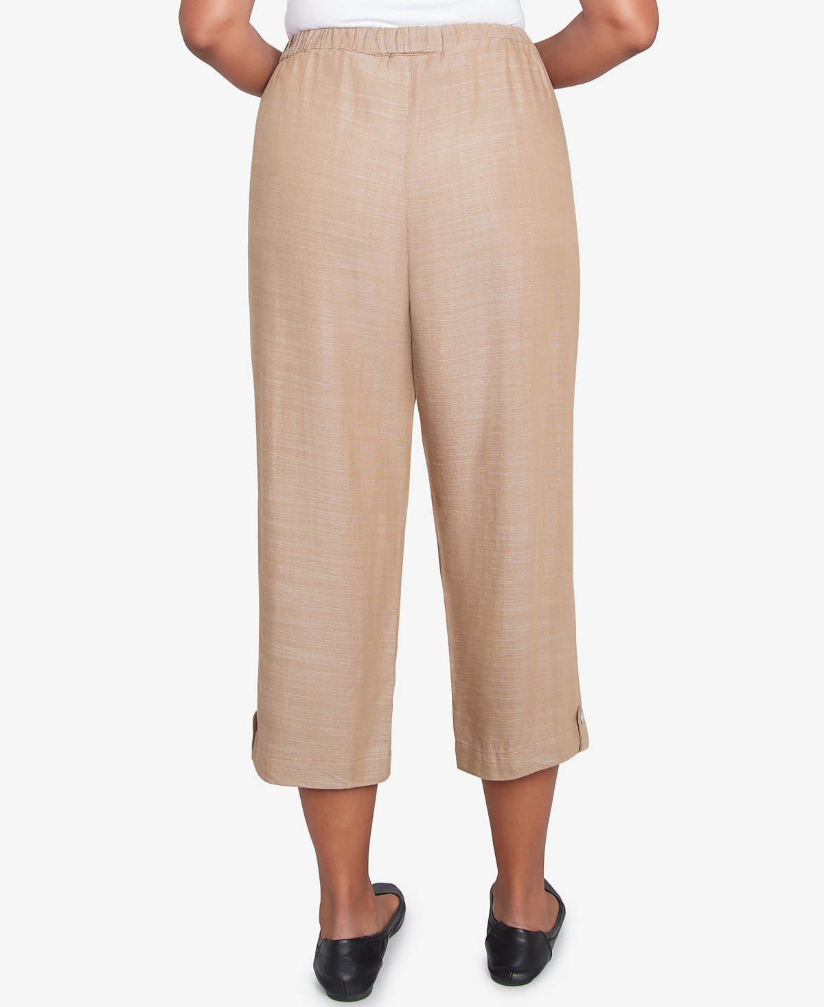 Alfred Dunner Petite Summer Solstice Relaxed Button Tab Capri