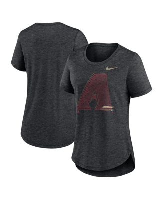 Nike - Women's Heather Black Arizona Diamondbacks Touch Tri-Blend T-Shirt