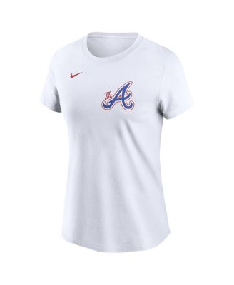 Women's Ronald Acu&ntilde;a Jr. White Atlanta Braves 2024 City Connect Fuse Name Number T-Shirt