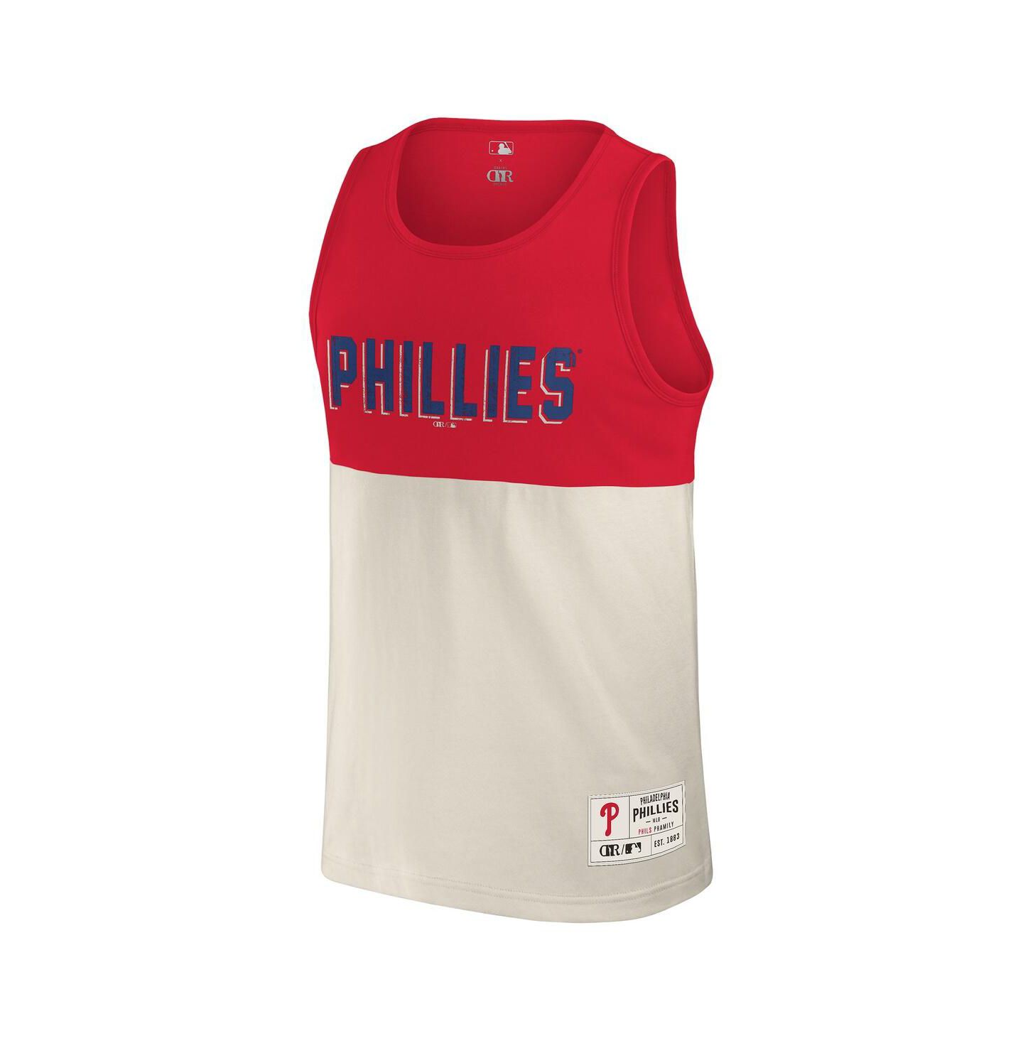 Мужской топ Fanatics Red Philadelphia Phillies Color Block — фото 2