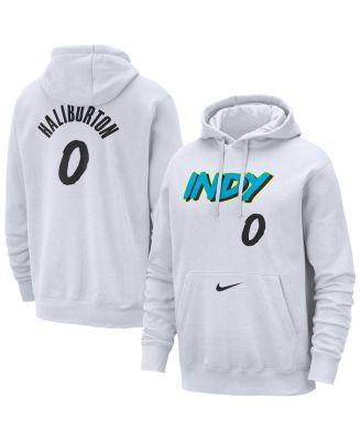 Nike - Men's Tyrese Haliburton White Indiana Pacers 2024/25 City Edition Name Number Pullover Hoodie