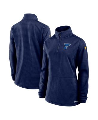 Fanatics - Women's Navy St. Louis Blues Authentic Pro Rink Lightweight Quarter-Zip Pullover Top