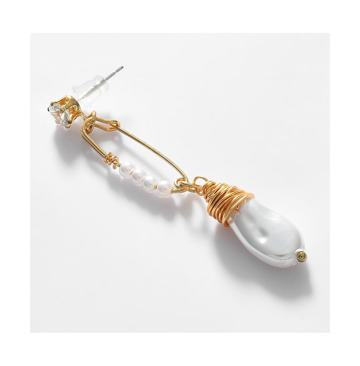 Sohi Women's Santorini Drop Earrings In White
