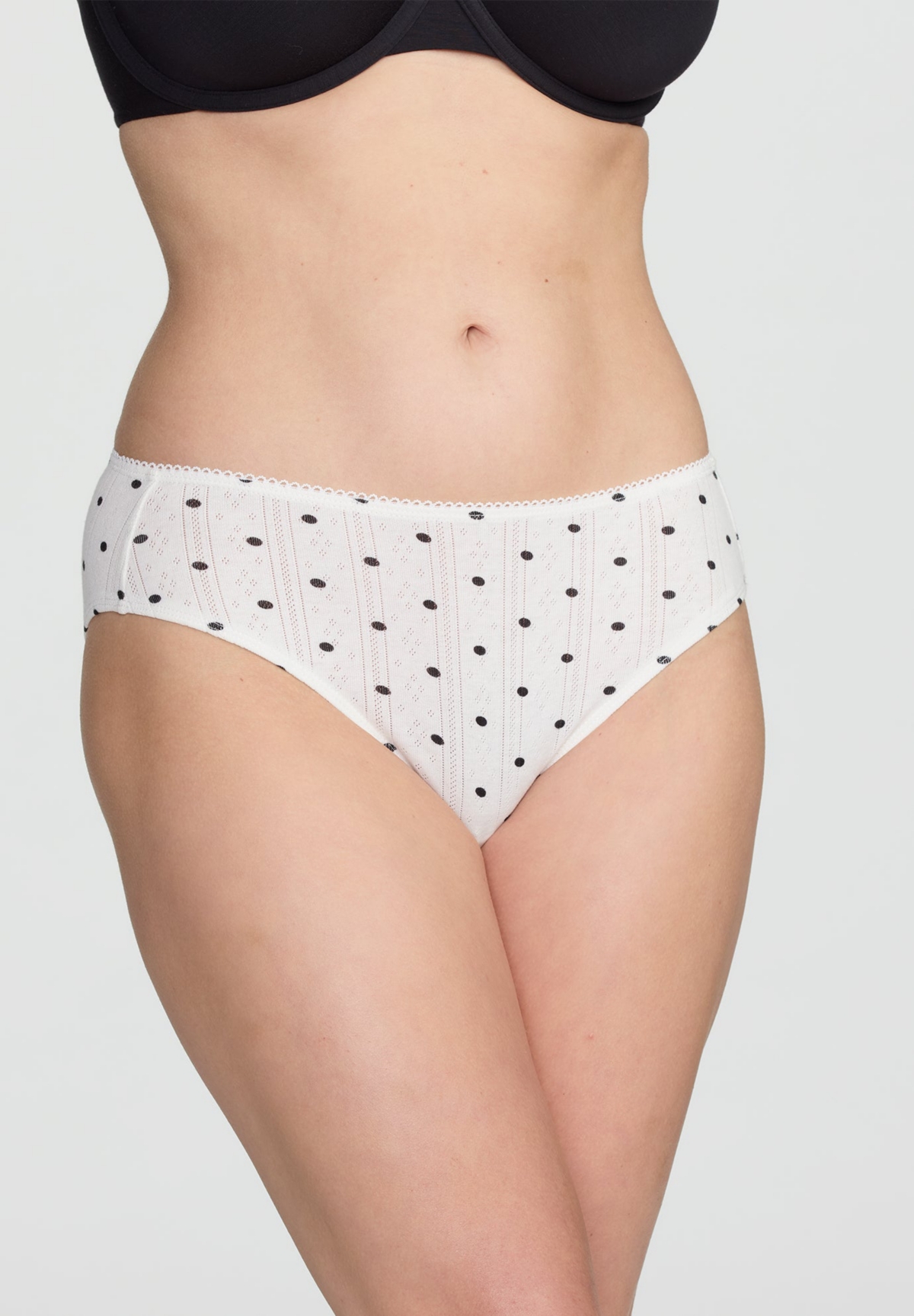 Women's The Brief- Pointelle - Salt polka dot