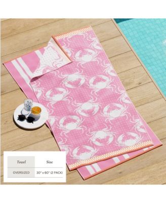 100% Cotton Jacquard 2 Pack Summer Beach Towels
