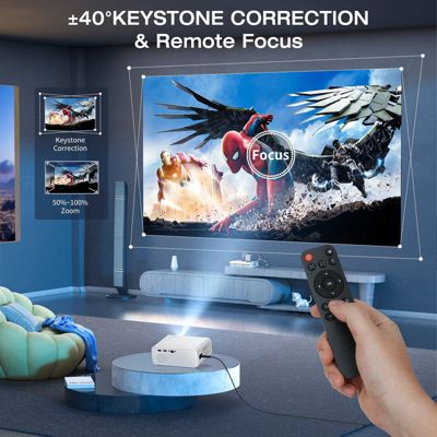 WiFi Bluetooth Android TV 4K Support Native 1080P Smart Projector