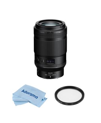 NIKKOR Z MC 105mm f/2.8 VR S Lens, Bundle with ProOptic Pro Digital 62mm Multi Coated UV Slim Filter, Cleaning Cloth