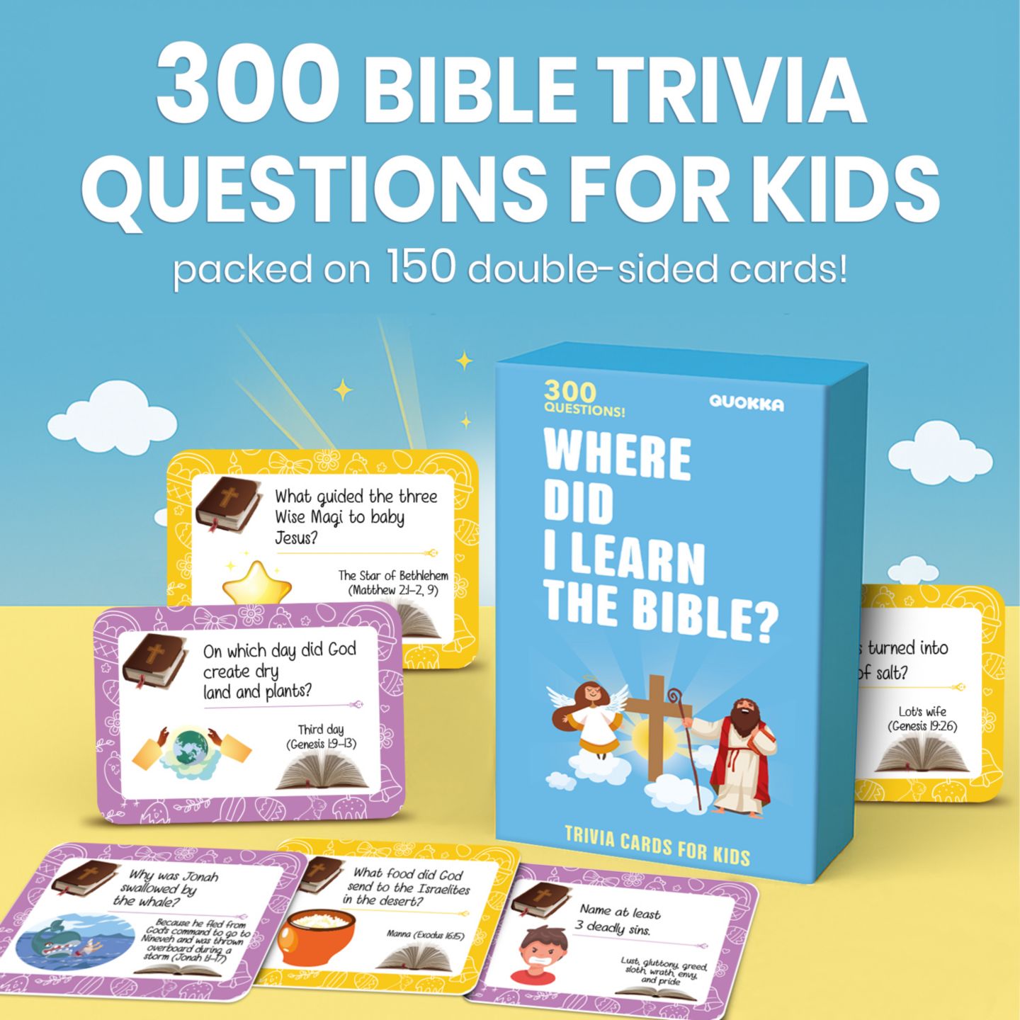 Детские игрушки Quokka Fun Bible Games for Kids and Families to Learn About Scripture - Christian Games for Sunday School, цвет: Разноцветный — фото 2
