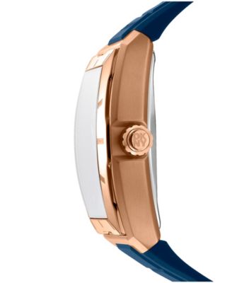 Men's Urban Automatic Dark Blue Silicone Strap Watch, 51mm