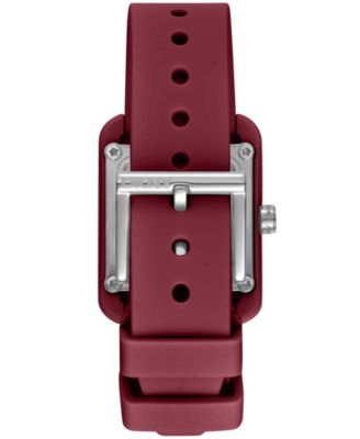 Women's City Sport Dark Red Silicone Strap Watch, 37mm