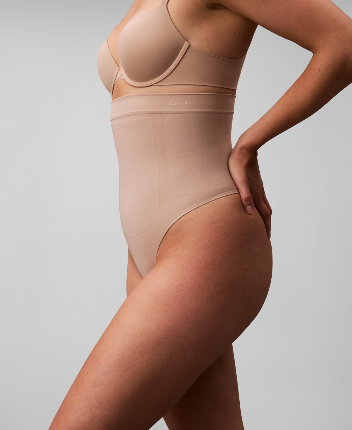 Shop Calvin Klein Women's Secure Extra Firm Sculpt Thong Shaping Underwear Qf8116